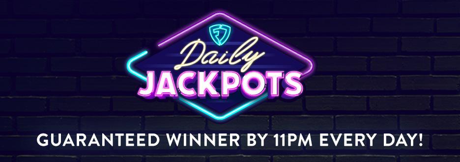 Your next spin could be a BIG WIN! Our Daily Jackpots guarantee to crown a winner every single day by 11pm Eastern Time. Take a shot at today’s jackpot!