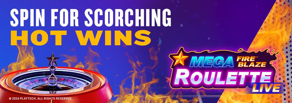 Turn up the heat and multiply your roulette wins up to 10,000x when you play Mega Fire Blaze Roulette Live - now available on FanDuel Casino!