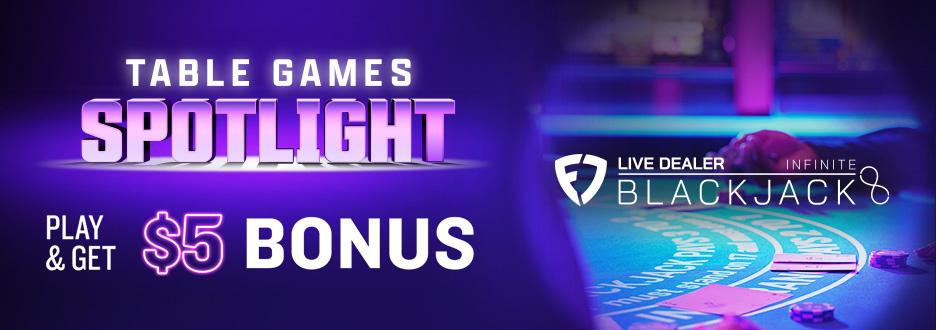 Opt in and play $50+ on any Blackjack Games to get $5 in Casino Bonus! Don’t wait – Offer ends Thursday, 11/21.