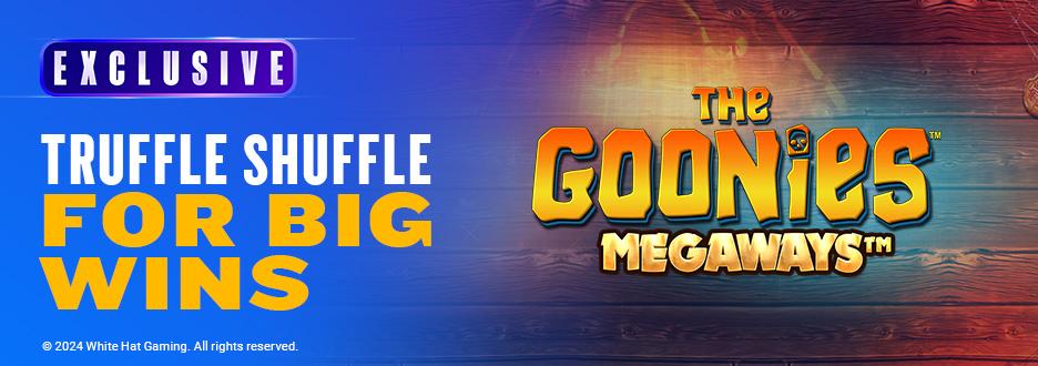 Hunt alongside The Goonies for a chance to unearth BIG WINS when you play The Goonies Megaways – only available on FanDuel Casino! 