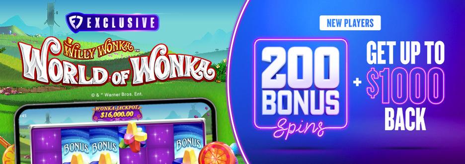 Join Casino and deposit to get 200 Bonus Spins! Plus, get up to $1000 back in Casino Bonus if you’re down after your first day!
