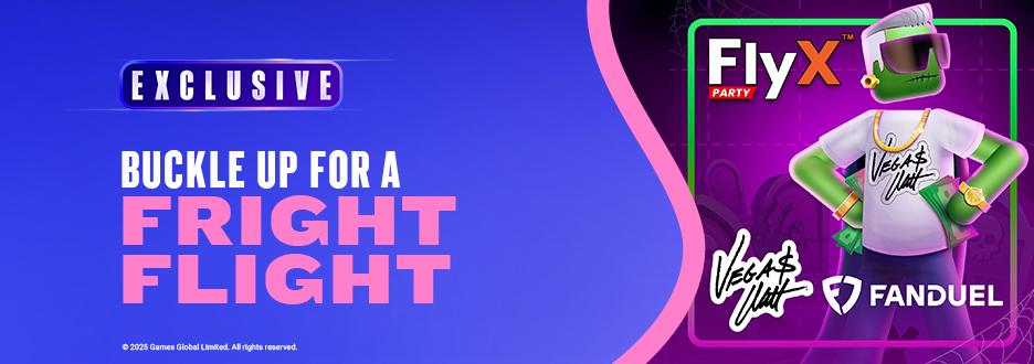 Take off with Vegas Matt & bail out before he flies away for a chance to win up to 10,000x your bet! Play FlyX Party – only on FanDuel Casino. Take off with Vegas Matt & bail out before he flies away for a chance to win up to 10,000x your bet! Play FlyX Party – only on FanDuel Casino.