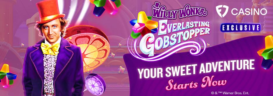 Play the sweetest new slot game, EVERLASTING GOBSTOPPER - now available on FanDuel Casino, the exclusive home of WILLY WONKA Slots.