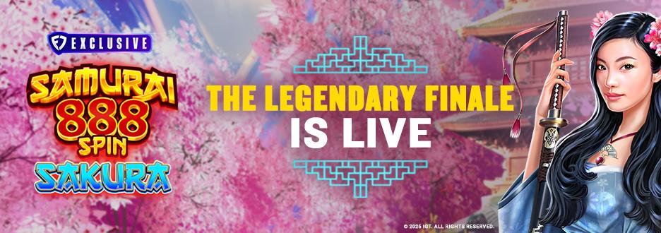 The legendary finale begins NOW. Battle for wins with the FINAL Samurai, Sakura, when you play Samurai 888 Spin Sakura – only on FanDuel Casino!