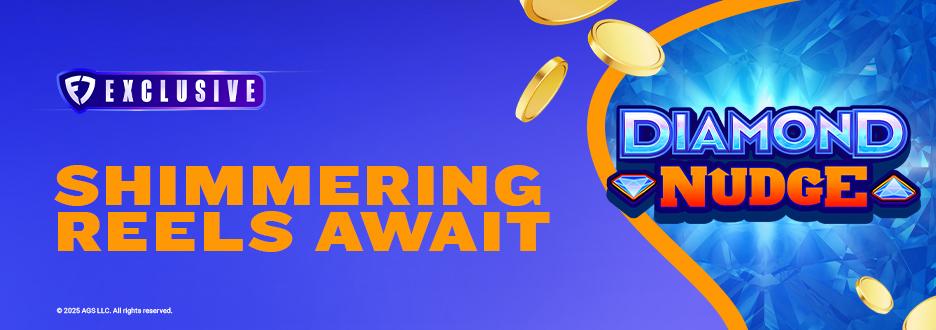 Brilliant wins await! Try to hit a shimmering jackpot when you play Diamond Nudge – exclusively on FanDuel Casino.