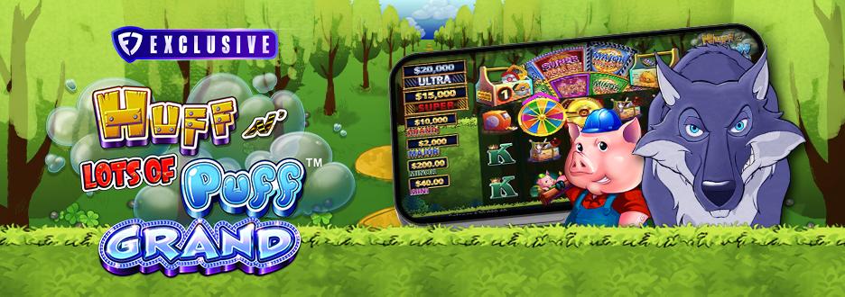 Strap on your hard hat and spin for even more chances to land bigger wins when you play Huff N' Lots of Puff GRAND, only available on FanDuel Casino!