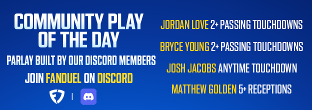Parlay built by the FanDuel Discord Community