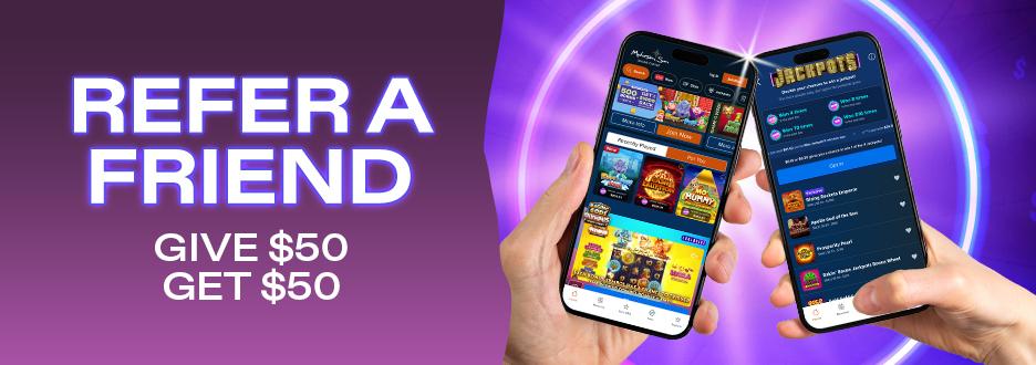 Score a Bonus when you invite friends and they sign up and play Casino. Spread the word, then play your favorite games on us. Plus, your friends will get a Bonus too!