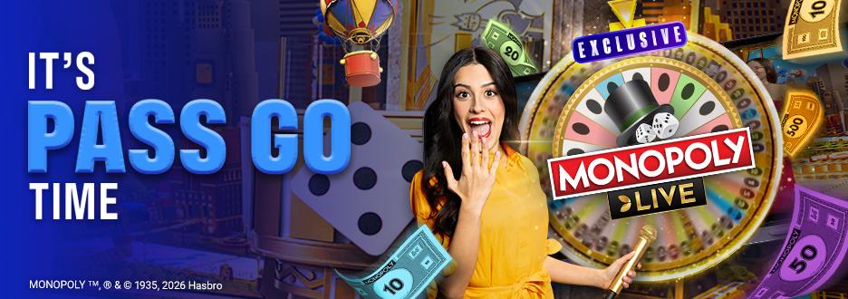 Step into a fresh take on an iconic favorite. MONOPOLY Live brings the classic board game to life through a dynamic Live Dealer format!