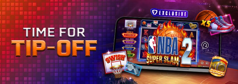 While the teams play for a championship, you can play for big wins with NBA Super Slam 2!