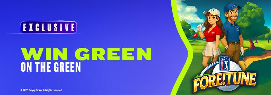 Step up to the tee and swing for big wins when you play the NEW PGA TOUR FORE!Tune slot game!