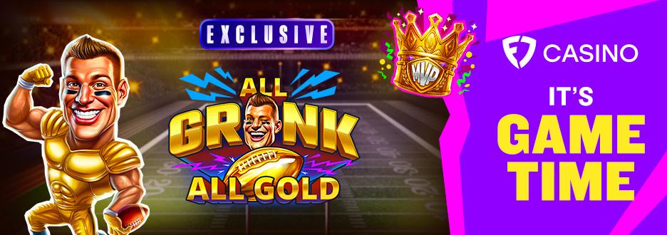 Hit the gridiron and spin for your chance at Gronk-sized wins when you play the new All Gronk All Gold slot game
