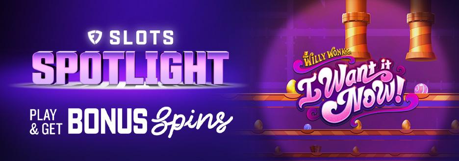 Opt in and bet $50+ on Willy Wonka I Want it Now to get 15 Bonus Spins. Don’t wait! Offer ends 6/25