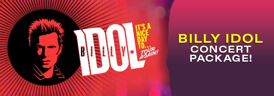 Enter for a chance to win the Billy Idol Concert Package Giveaway!