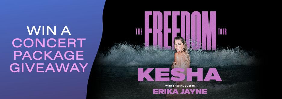 Enter for a chance to win the Kesha Concert Package Giveaway!