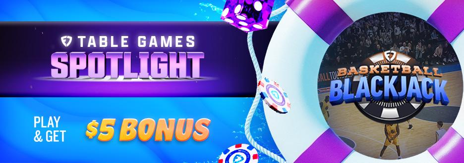 Opt in and play $50+ on FanDuel Basketball Blackjack to get $5 in Casino Bonus! Don’t wait – offer ends Thursday 8/6.