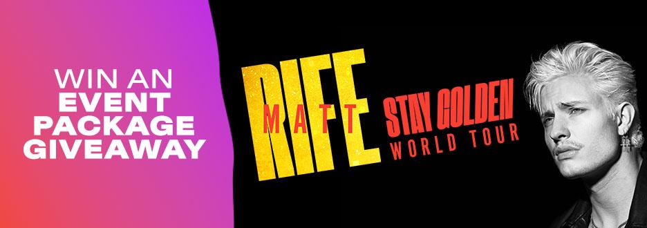 Enter for a chance to win the Matt Rife Event Package Giveaway!