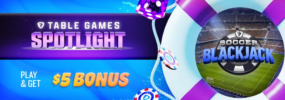 Opt in and play $50+ on FanDuel Soccer Blackjack to get $5 in Casino Bonus! Don’t wait – offer ends Thursday 7/16.