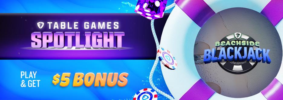 Opt in and play $50+ on FanDuel Beachside Blackjack to get $5 in Casino Bonus! Don’t wait – offer ends Thursday 8/20.
