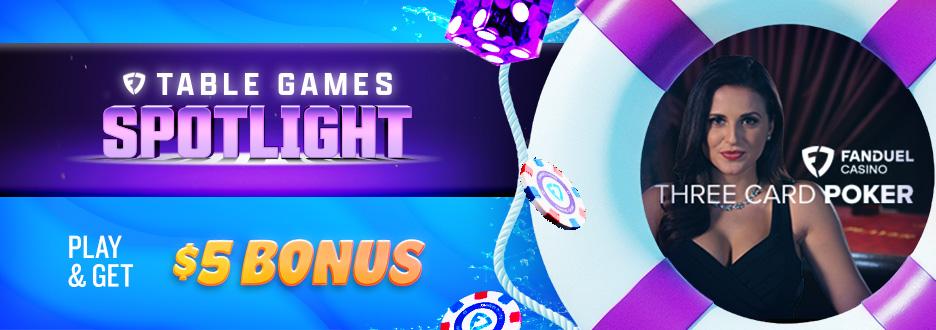 Opt in and play $50+ on Live Dealer Three Card Poker to get $5 in Casino Bonus! Don’t wait – offer ends Thursday 8/27.