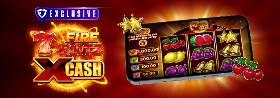 Spin for your chance to spark fiery wins when you play 7's Fire Blitz X Cash – exclusively on FanDuel Casino!