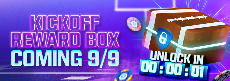 Kick off football season on Casino! Head to your Rewards Hub on 9/9 before the first game of the season to unlock a Reward Box and play with a Bonus.