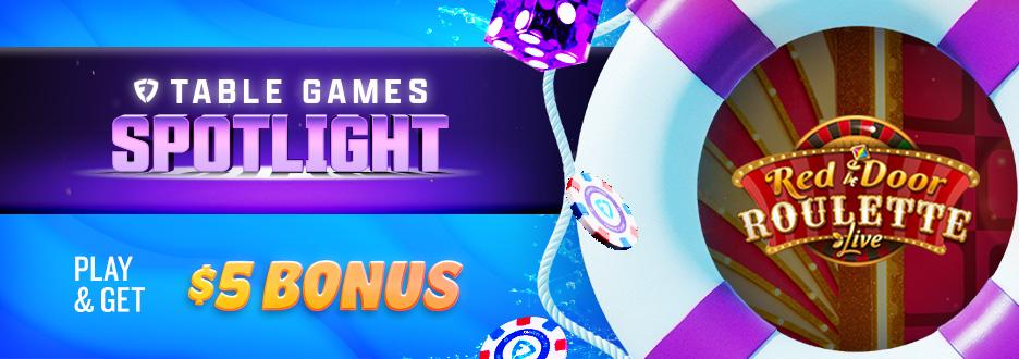 Opt in and play $50+ on Red Door Roulette to get $5 in Casino Bonus! Don’t wait – offer ends Thursday 8/13.