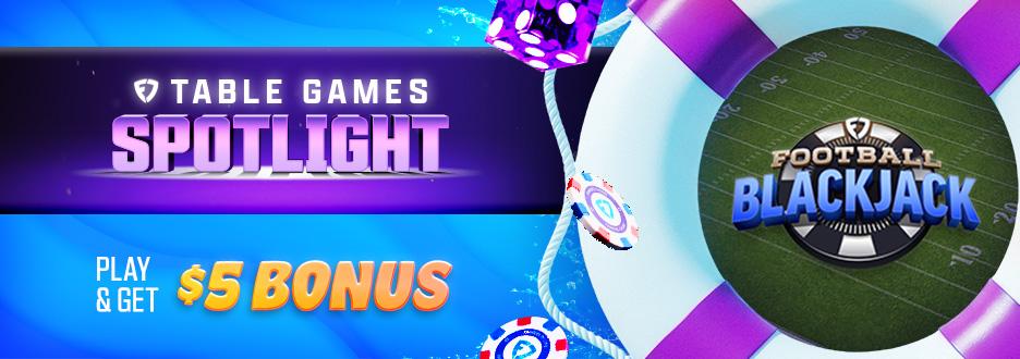 Opt in and play $50+ on FanDuel Football Blackjack to get $5 in Casino Bonus! Don’t wait – offer ends Thursday 9/10