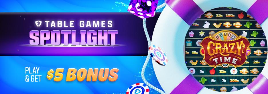 Opt in and play $50+ on Crazy Time to get $5 in Casino Bonus! Don’t wait – offer ends Thursday 9/17