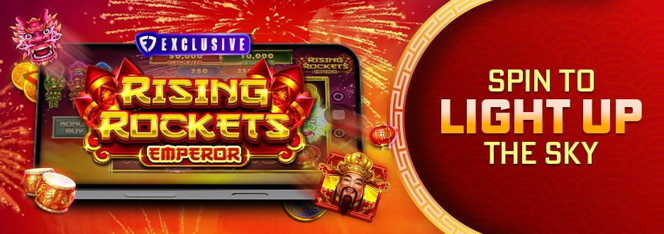 The Casino floor favorite, Rising Rockets Emperor, is now available to play online exclusively on FanDuel Casino! The Casino floor favorite, Rising Rockets Emperor, is now available to play online exclusively on FanDuel Casino!