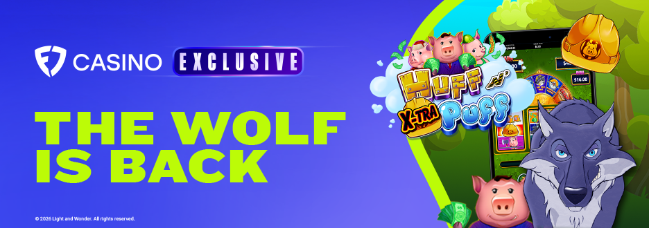 Check out this classic 3-reel version of America’s Favourite Slot Game series – play Huff N' Xtra Puff, only on FanDuel Casino!