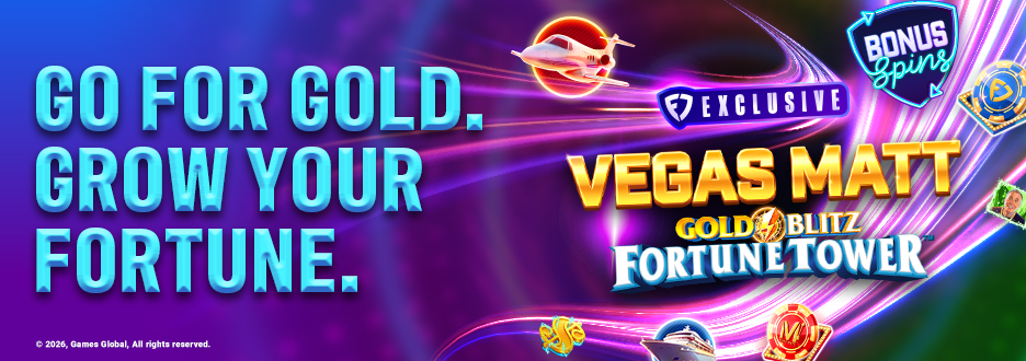 The king of slots, Vegas Matt, has just dropped a new slot game! Play Vegas Matt Gold Blitz Fortune Tower – only on FanDuel Casino!