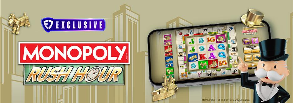 Head into the fast lane for a chance to race towards big wins when you play Monopoly Rush Hour – only on FanDuel Casino! 