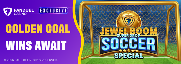 Shoot for your chance to score big wins when you play FanDuel Jewel Boom Super Drop Soccer Special – only on FanDuel Casino!