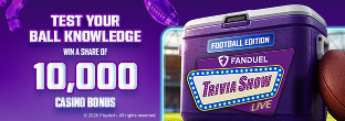 Welcome to Trivia! Answer 7 or more Football questions correctly to earn a share of the 10,000 Bonus Cash Prize! 